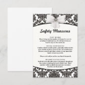 Damask Elegance Bruiloft Veiligheidsmaatregelen Informatiekaartje (Voorkant / Achterkant)