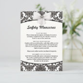 Damask Elegance Bruiloft Veiligheidsmaatregelen Informatiekaartje (Staand voorkant)