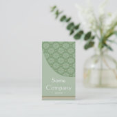 Damask Elegance Collectie (Groen) Visitekaartje (Staand voorkant)
