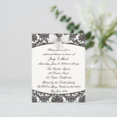 Damask Elegance repetitie diner uitnodiging (Staand voorkant)