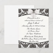 Damask Elegance repetitie diner uitnodiging (Voorkant / Achterkant)