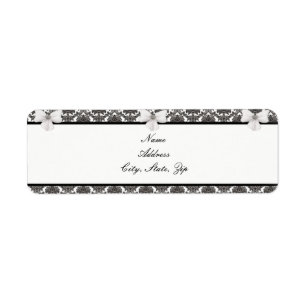 Damask Elegance Wedding Adresetiketten Etiket