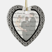 Damask Elegance Wedding Heart Ornament (Rechts)