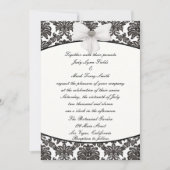Damask Elegance Wedding Invitation Kaart (Voorkant)
