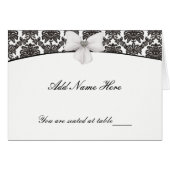 Damask Elegance Wedding Place Cards (Voorkant Horizontaal)