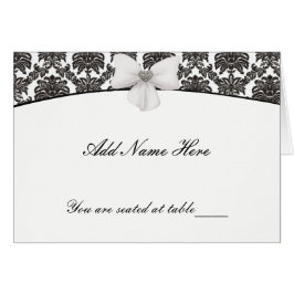 Damask Elegance Wedding Place Cards