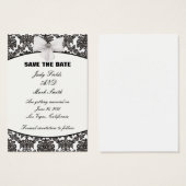 Damask Elegance Wedding Save the Date Kaarten Visitekaartje (Voorkant /achterkant)