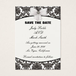 Damask Elegance Wedding Save the Date Kaarten Visitekaartje