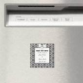 Damask Elegance Wedding Save the Date Magnet (Insitu (Vaatwasser))