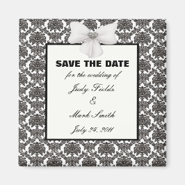 Damask Elegance Wedding Save the Date Magnet