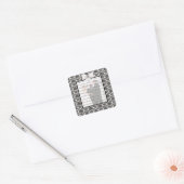 Damask Elegance Wedding Square Stickers (Envelop)