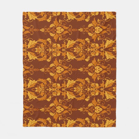 Damask: Elegant Behang Fleece Deken (Voorkant)