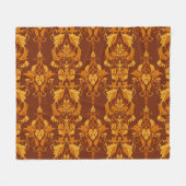 Damask: Elegant Behang Fleece Deken (Voorkant (Horizontaal))
