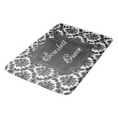 Damask Elegant Black & White Bath Mat Custom (Gekanteld)