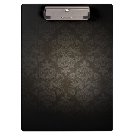 Damask Elegant Dark Klembord (Voorkant)