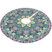 Damask: Elegant naadloos patroon Kerstboom Rok (Gekanteld)