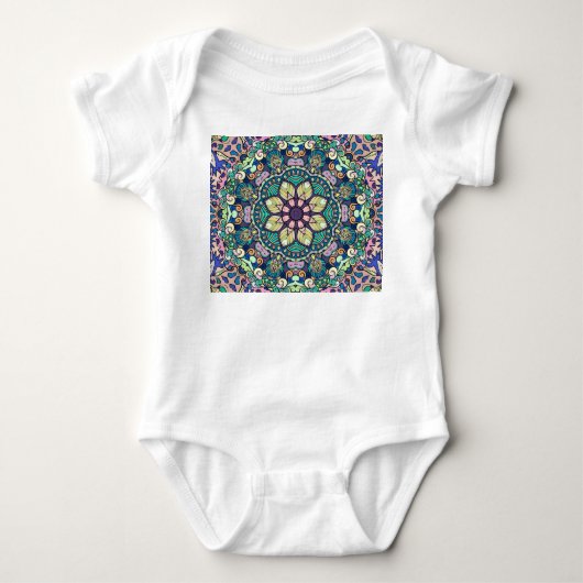 Damask: Elegant naadloos patroon Romper (Voorkant)