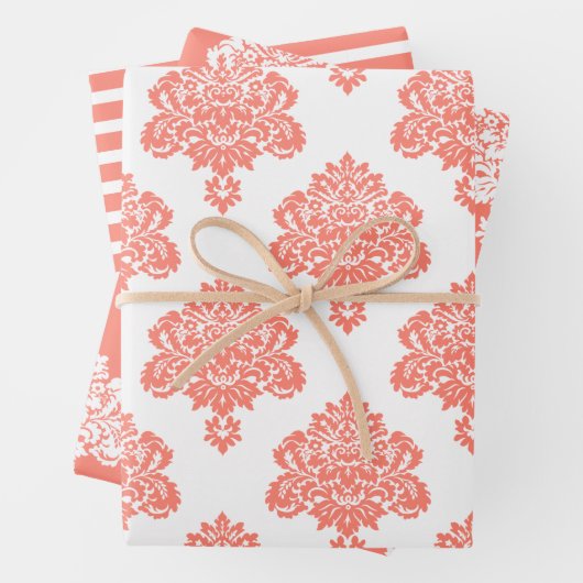 Damask Elegant Pattern Inpakpapier Vel (In situ)