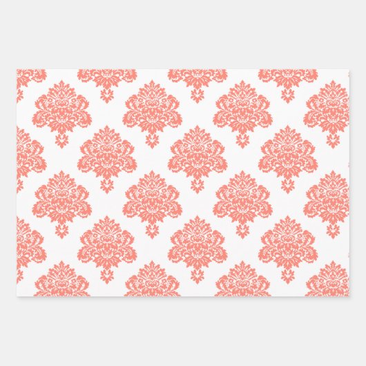 Damask Elegant Pattern Inpakpapier Vel (Voorkant)
