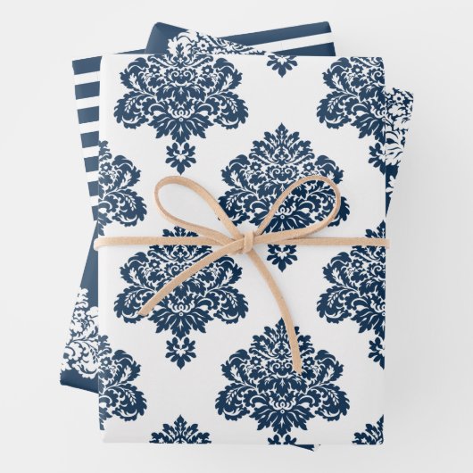 Damask Elegant Pattern Wrapping Paper Sheets (In situ)