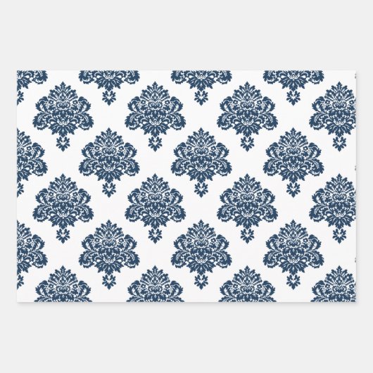 Damask Elegant Pattern Wrapping Paper Sheets (Voorkant)