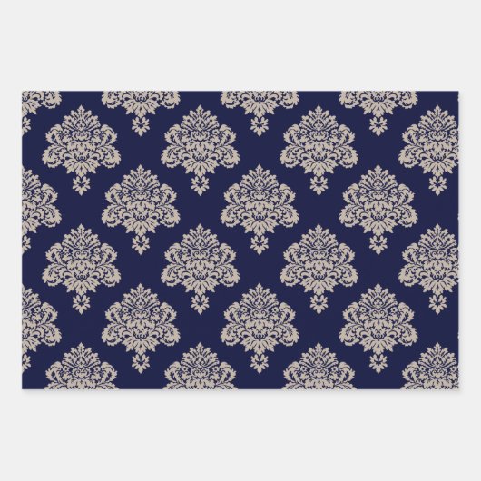 Damask Elegant Pattern Wrapping Paper Sheets (Voorkant 2)