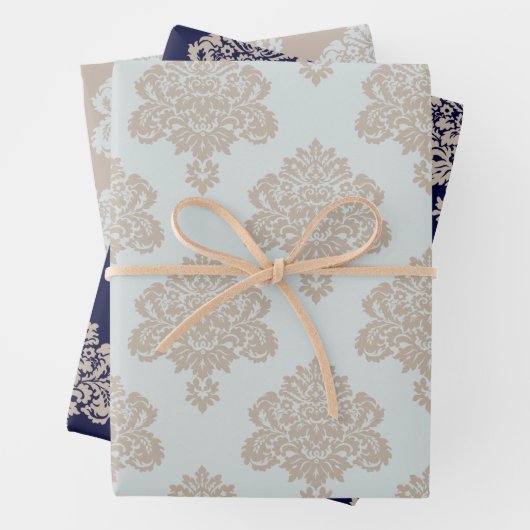 Damask Elegant Pattern Wrapping Paper Sheets (In situ)