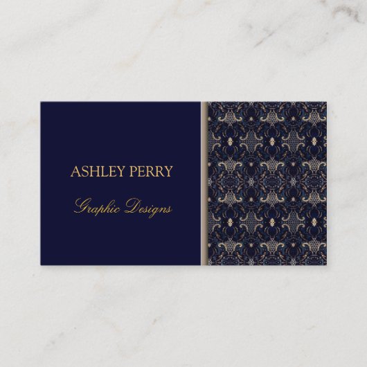 Damask Elegant Visitekaartje (Voorkant)