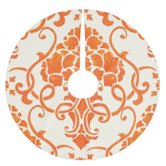 Damask: Elegante naadloze textuur Kerstboom Rok (Voorkant)