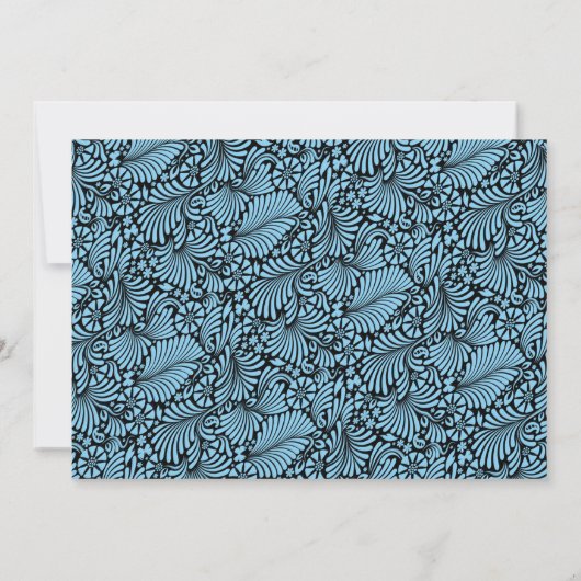 Damask Elephant Boy Baby shower Kaart (Achterkant)