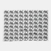 Damask Elephant Pattern Kitchen Towel Theedoek (Horizontaal)