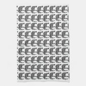 Damask Elephant Pattern Kitchen Towel Theedoek (Verticaal)