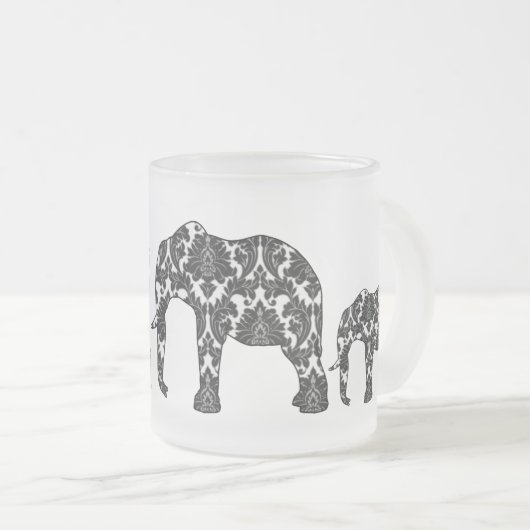 Damask Elephant Pattern Mok (Voorkant rechts)