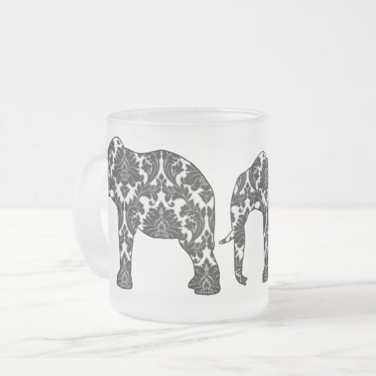 Damask Elephant Pattern Mok (Voorkant links)