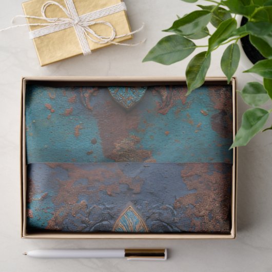 Damask Embossed Fleur-De-Lis Decoupage Tissuepapier (Geschenk)