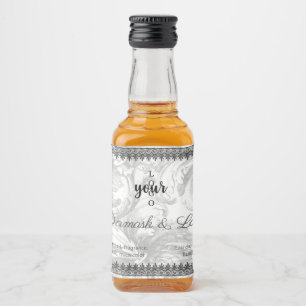  Damask en Black Lace Logo Perfume Likeurfles Etiket