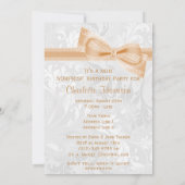 Damask en Bow Surprise verjaardagsfeestje Kaart (Achterkant)