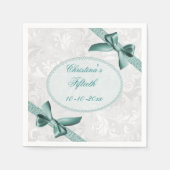 Damask en Bows 50ste verjaardag Servetten (Voorkant)