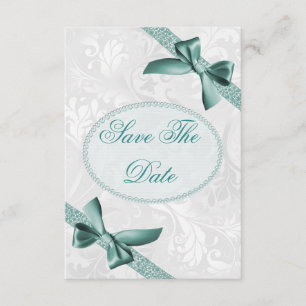 Damask en Bows 85th Birthday Save the Date