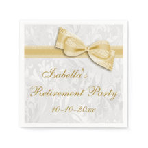 Damask en Gold Faux Bow pensioen