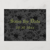 Damask en Green Save the Date Briefkaart (Voorkant)