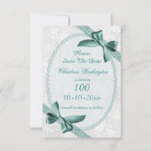 Damask en strikken Honderdste Save The Date (Achterkant)