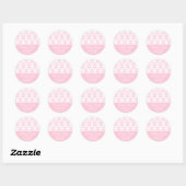 Damask Envelope Seal (Roze) Ronde Sticker (Vel)
