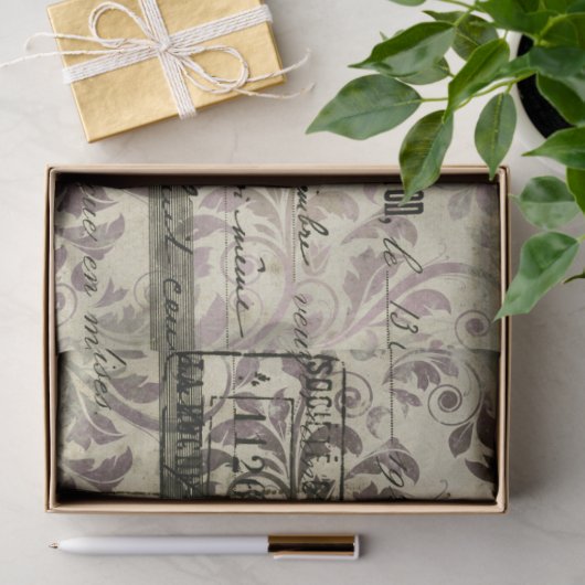 Damask Ephemera Design Series #10 Tissuepapier (Geschenk)