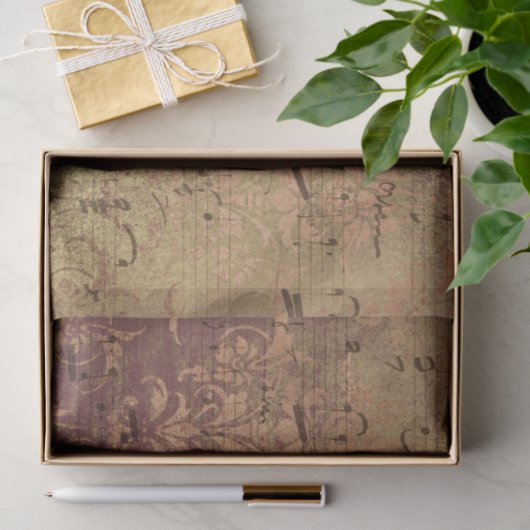 Damask Ephemera Design Series #11 Tissuepapier (Geschenk)