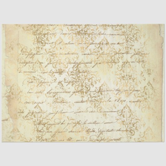 Damask Ephemera Ontwerp Serie #4 Tissuepapier (Voorkant)