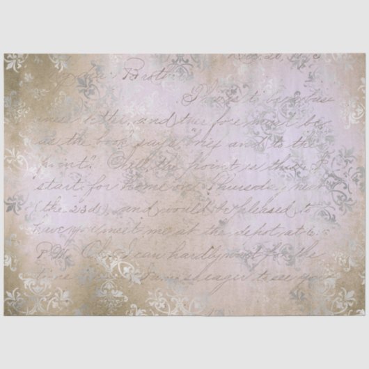 Damask Ephemera Ontwerp Serie #8 Tissuepapier (Voorkant)