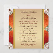Damask Fairytale Lacy Wedding Invitation Kaart (Achterkant)
