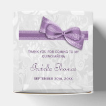 Damask & Faux Boog Meisjes Quinceañera Feest Favor