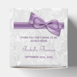 Damask & Faux Boog Meisjes Quinceañera Feest Favor Bedankdoosjes